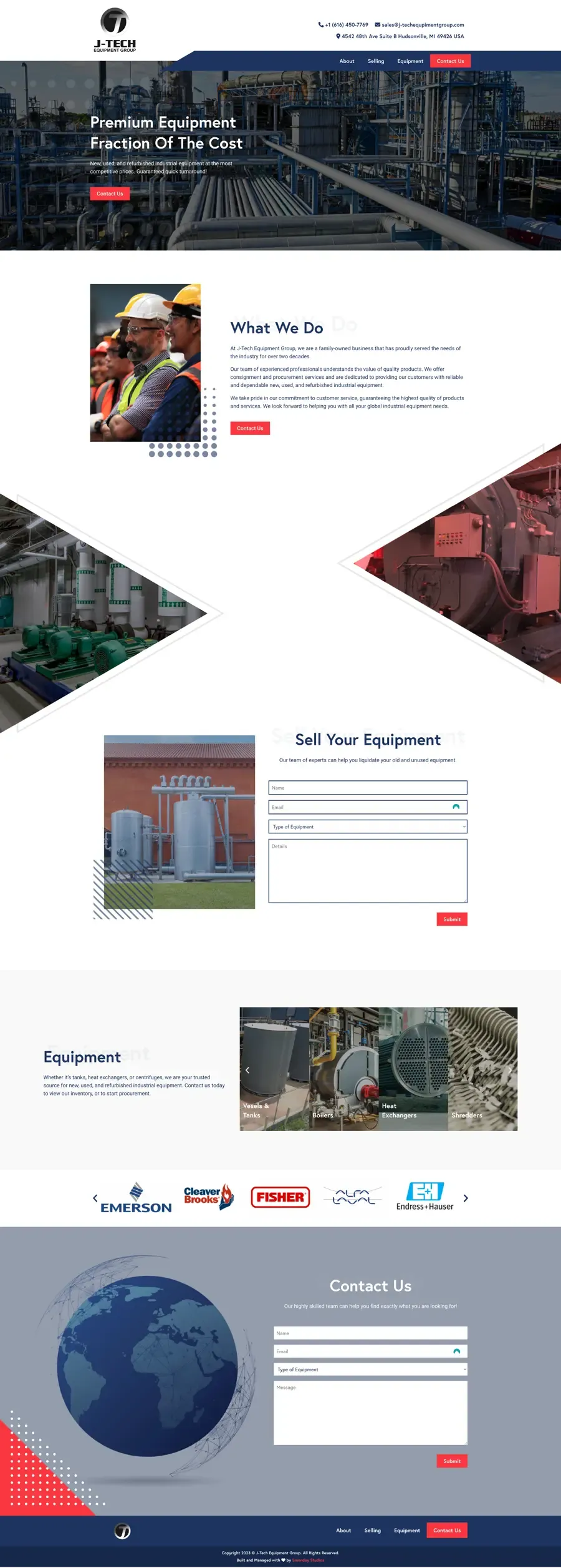 J-Tech Equipment Group website, as it is live
