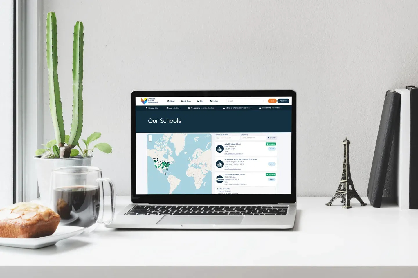 Christian Schools International — website mockup