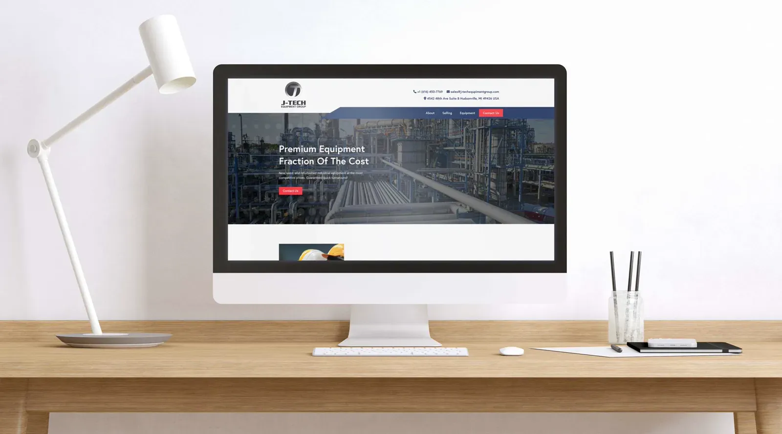 J-Tech Equipment Group — website mockup
