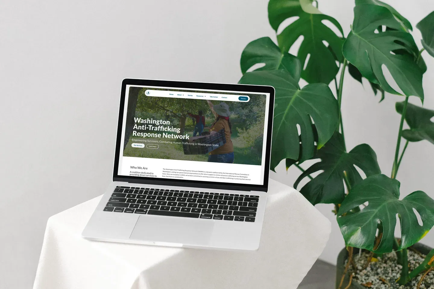 Washington Anti-Trafficking Response Network — website mockup