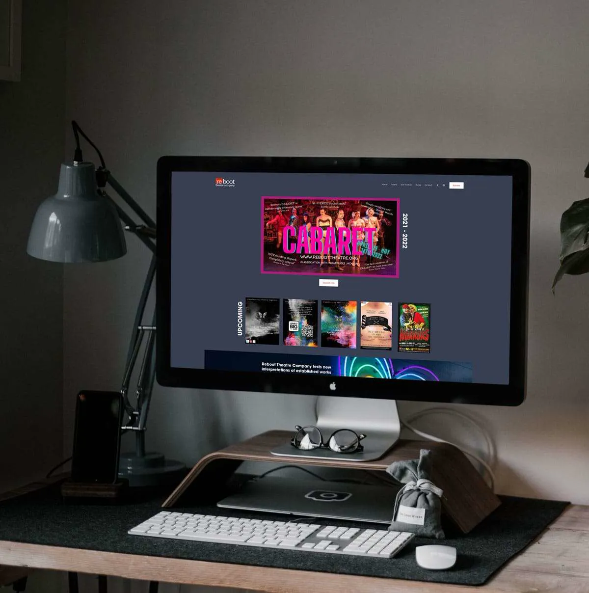 ReBoot Theatre Company — production shot from the website project